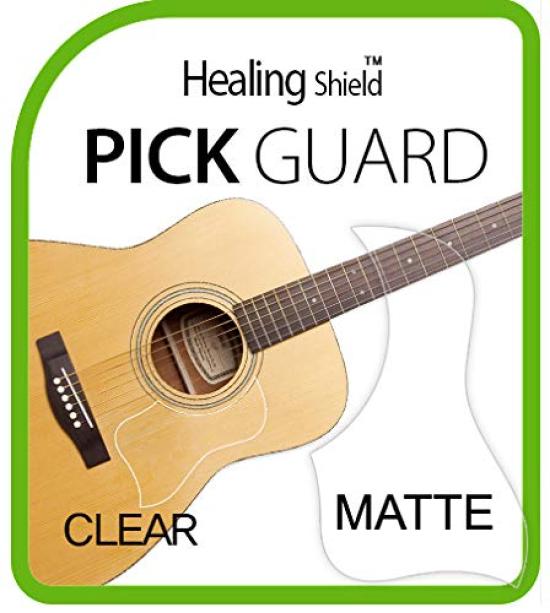 Healing Shield Style Type Clear Matte Premium Acoustic Guitar Pickguard