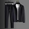 Мужская спортивная одежда класса люкс 2025 - Осенний комплект-двойка: куртка и брюки, черный