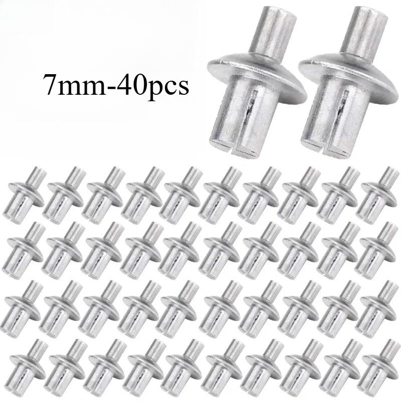 Creamily 50 шт./100 шт. Заклепки с алюминиевым сердечником, молотковая забивка, раскладные, с круглой головкой, вытяжные крепежные элементы, ударные заклепки, винты