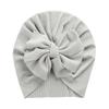 Solid Ribbed Bunny Knot Turban Hats for Baby Boys Girls Beanies Striped Thin Elastic Caps Bonnet Newborn Toddler 0-4T Headwraps