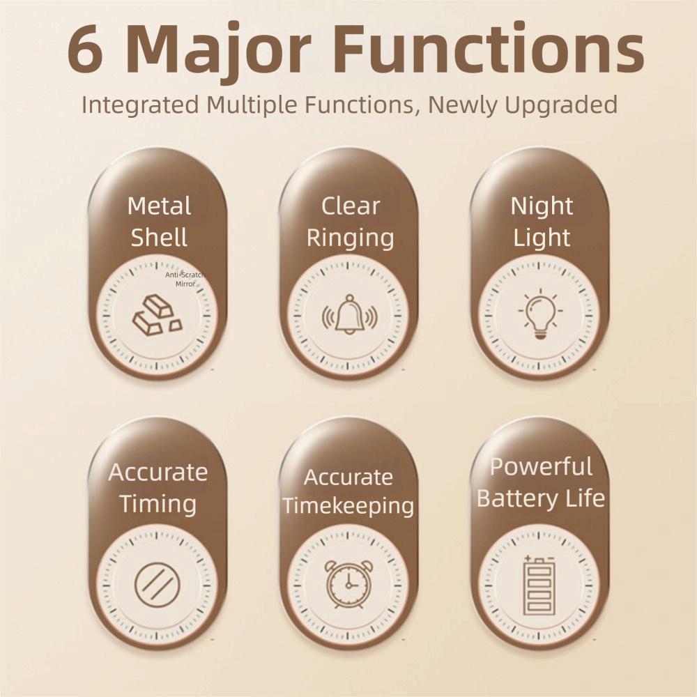 Silent Quite Tabletop Alarm Timer Cartoon Desk Clock Time Planning Clock  Desk Decoration