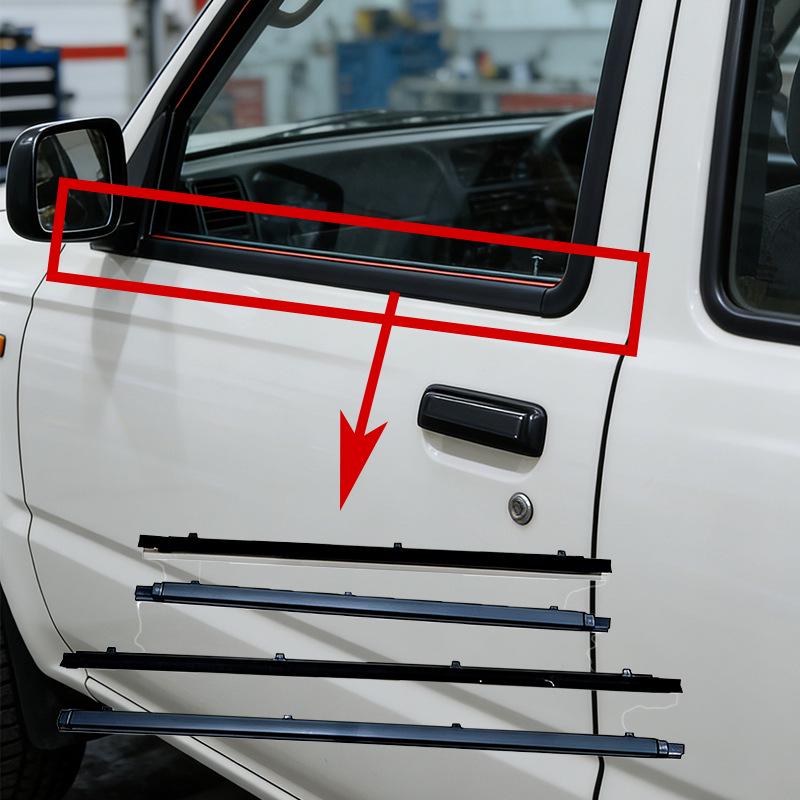 Toyota Hilux 1989-1997 Четырехдверная оконная накладка Резиновый уплотнитель-дефлектор