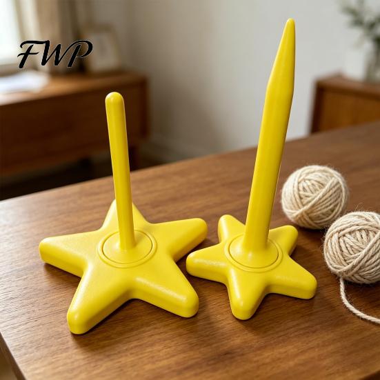 Yarn Winder for Knitters 3D Printed Spinner Smooth Rotating Holder Cute Crochet Tensioner Star Tangle-Free Crocheting Knitting Lovers Flow Tool