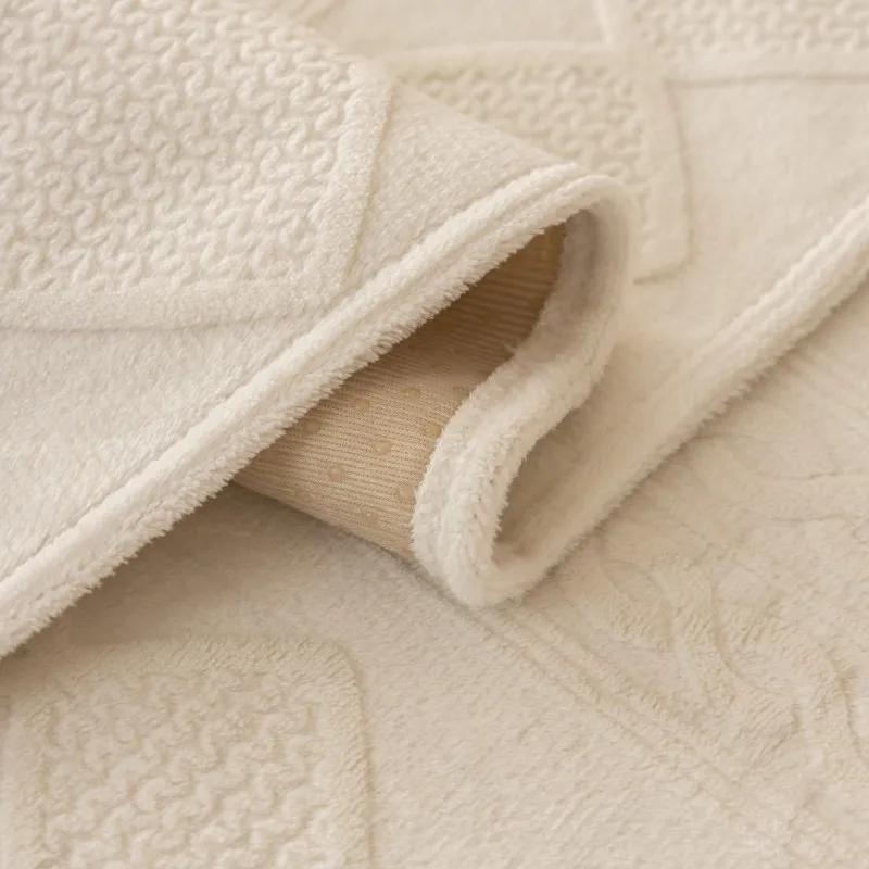 Утолщенные плюшевые чехлы для диванов, решетчатый коврик, диванное полотенце, противоскользящая защита для дивана, съемный чехол для дивана, одеяло для гостиной