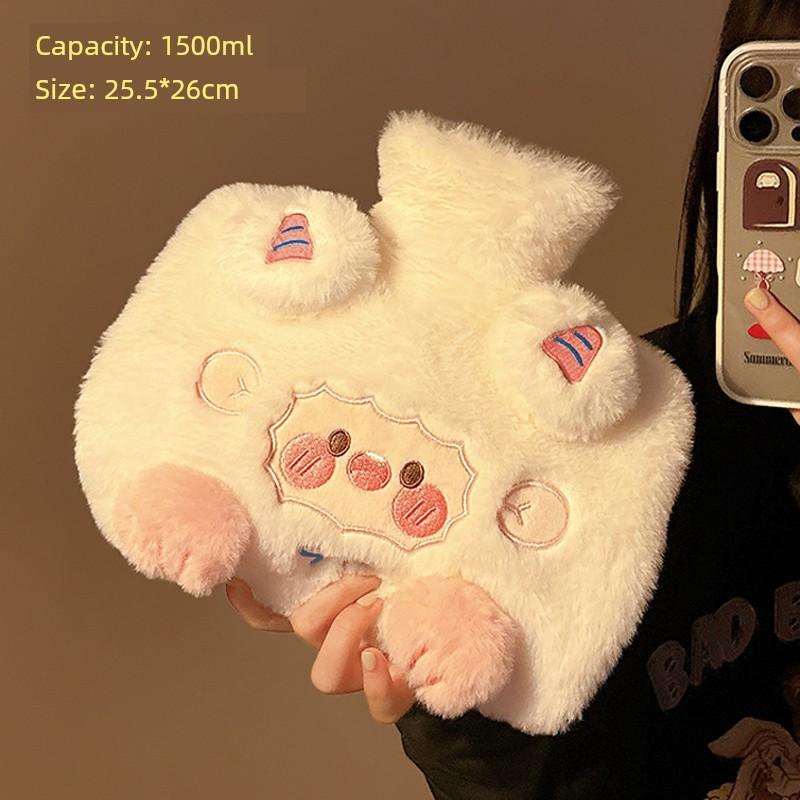 Cute Water-Filled Hot Water Bottle, Thickened Explosion-Proof Large Size, Suitable for Girls with Menstrual Pain, Can Be Used as a Hand Warmer