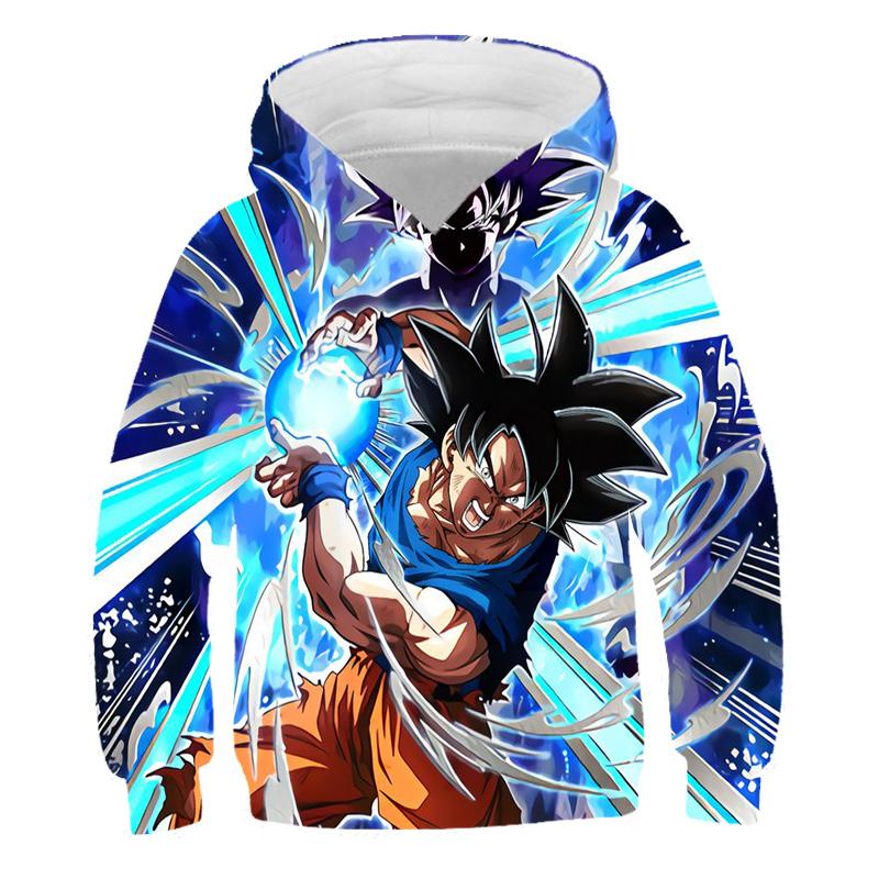 2025 Kids Japanese Anime Super Dragon Ball Pullover Super Goku 3D Print Boy Streetwear Fashion Jumper Casual Dragon Ball Cool Hoodie