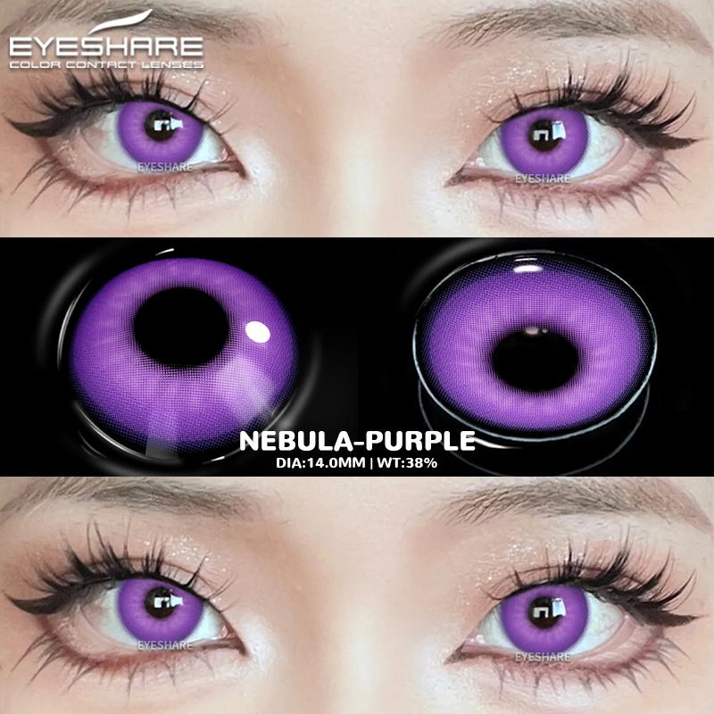 Eyeshare 1 Pair Cosplay Color Contact Lenses for Eyes Anime Accessories Pink Lense Halloween Fashion Cosmetic Pupil Eyes Lenses