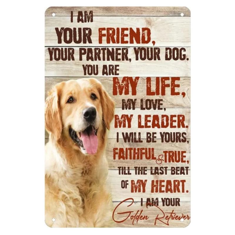 New Vintage Siamese Cat I Am Your Friend Your Partner Your Cat Funny Metal Tin Sign Wall Decor Man Cave Bar Retro Metal Vintage