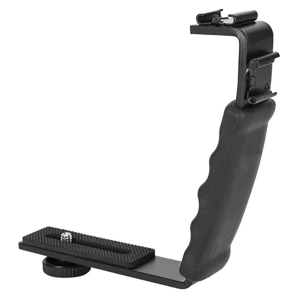 Кронштейн L для вспышки на камеру, двойной держатель для горячих башмаков, адаптер для крепления микрофона DV, светодиодная подсветка