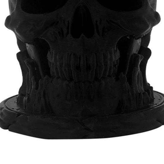 Подставка для ручек в виде черепа, маленькая, пластиковая, органайзер для кистей для макияжа в виде черепа, готический стакан для хранения на столе для дома, офиса, декор на Хэллоуин