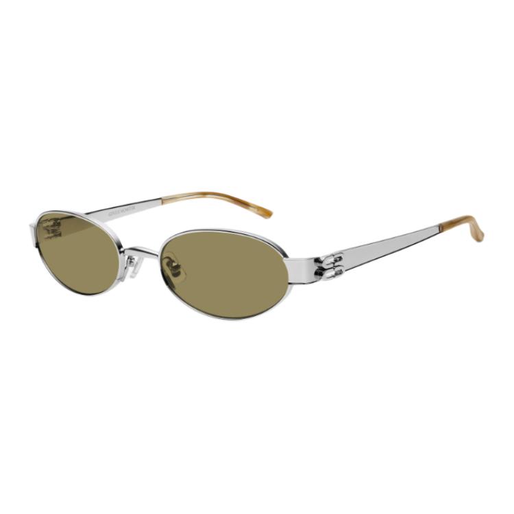 Gentle Monster Logo Metal Oval Sunglasses Unisex sunglasses Silver CALI02-BR