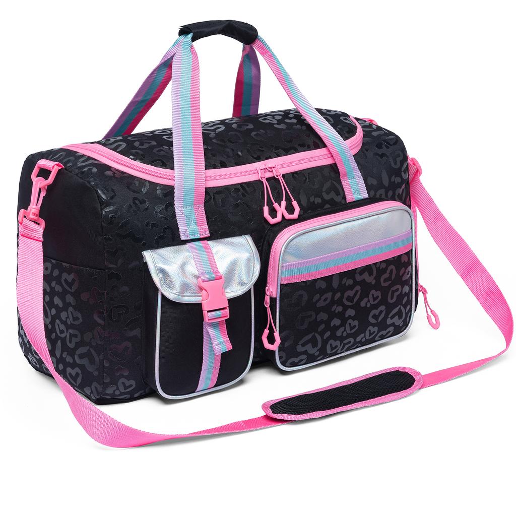 Kids Duffle Bag Girls Women Travel Bag Gifts Overnight Bag for Girls Women Tote Sleepover Bags for Girl Gym Dance Bags with Shoe