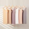 Summer Women Nightdress Seamless Ice Silk Thin V Neck Sleeveless Solid Color Loose Plus