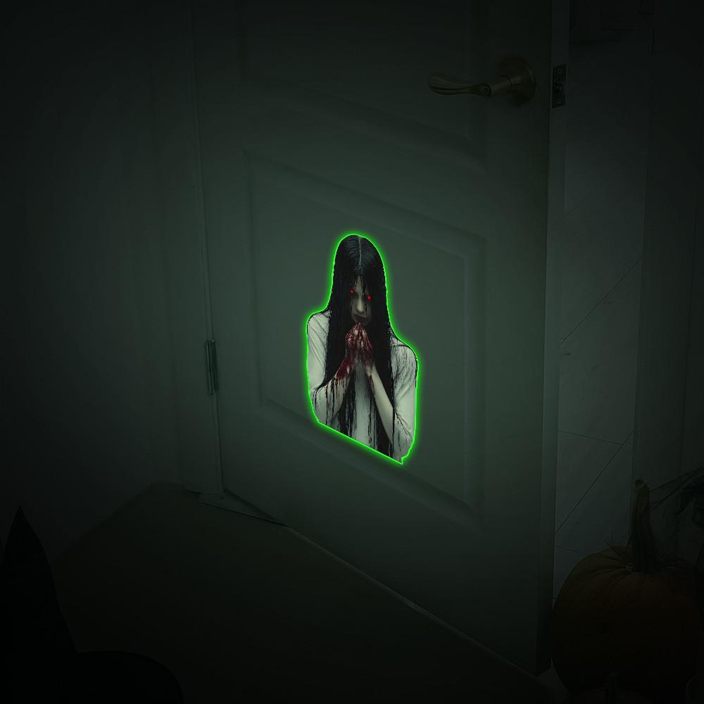 Хэллоуин Ночник Наклейка на стену С Кровавым Отпечатком Руки ПВХ Материал Для Дома И Коммерческих Помещений