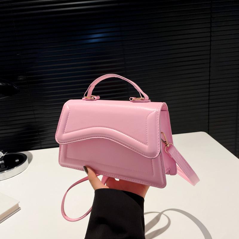 Trendy Minimalist Korean Style Shoulder Crossbody Small Square Bag In Black