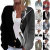 Women's Fashion Printed Long Sleeve Knitted Cardigan Button Down Jacket