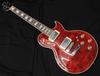 ProII SR Красный Огненный Клен Топ Серии PE Тип Les Paul Электрогитара Красный PE-700 Прозрачный Прозрачный