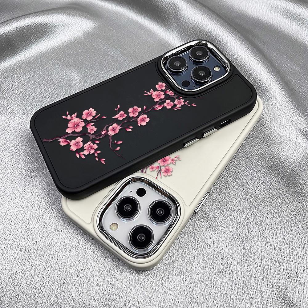 Розовые Цветы Чехол для Телефона Подходит для IPhone 16 15 Plus 14 13 12 11 Pro Max XS XR 7 8 Чехол Cover Funda Для IPhone 16 15 14 Plus