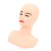 Женская лысая голова манекена из ПВХ, многоразовая косметологическая голова куклы для макияжа лица для практики