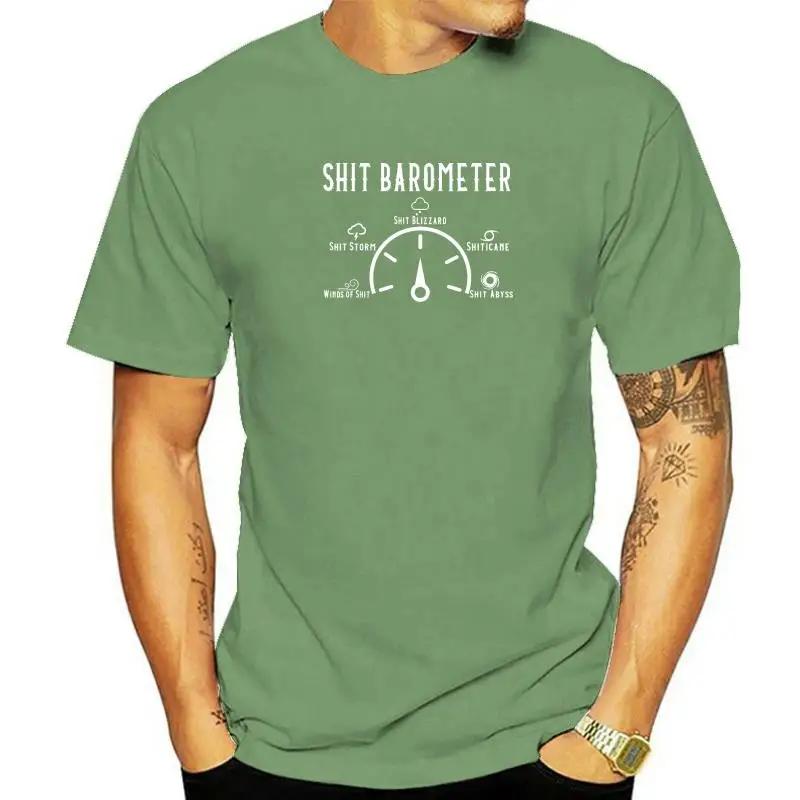 Shit Barometer Funny T-Shirt Hip Hop Normal T Shirts Cotton Tees For Men Custom Christmas Clothing Aesthetic
