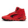Puma Playmaker Pro Mid Модные Универсальные Нескользящие Износостойкие Дышащие Высокие Баскетбольные Кроссовки Мужские кроссовки Красный Черный 377902-05