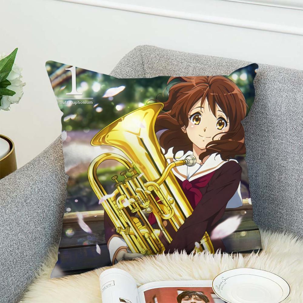 Чехол на подушку Sound Euphonium 3 для автомобиля, дивана, декоративный домашний, двусторонний принт, плюшевая квадратная декоративная подушка, чехол
