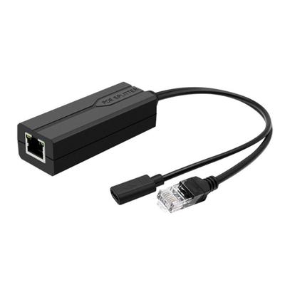 Маленький USB C POE сплиттер USB C 5V активный PoE к USB C адаптер, вход 48 В к выходу 5 В для камер видеонаблюдения