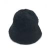 Autumn and winter rabbit fur fisherman hat children plush hat enlarged head circumference showing face small bucket hat warm fluffy basin hat
