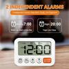 Digital Alarm Clock with Large Display, Two Alarm Functions, Up and Down Time Support, Magnetic Stand for Kitchen Desk Use Daily Indoors