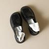 Thick-soled Women's Retro Spring One-footed Black Small Leather Shoes Soft-soled Single Shoes Women