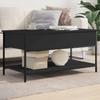 Coffee Table Black 100x50x50 cm Wood Based Material and Metal