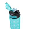 AU 1000ml Fitness Cups Leakproof with Time Scale for Camping Running (Green)