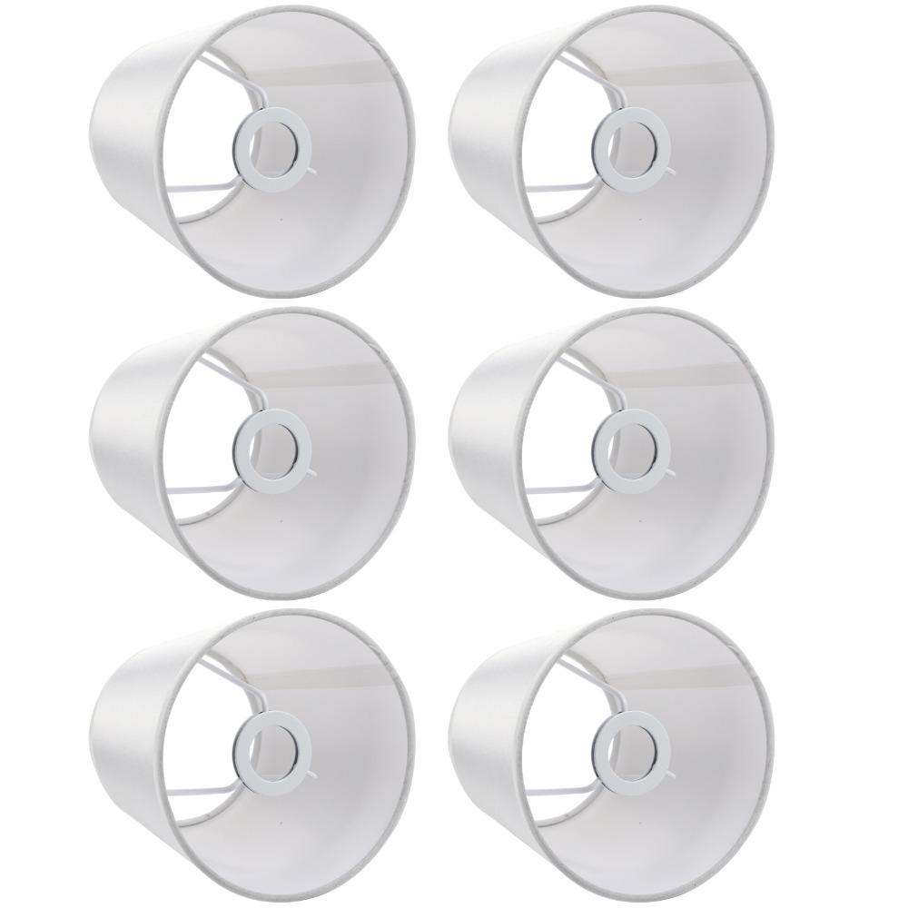 6PCS Clip On Fabric Lamp Shade Fabric Light Fixture Decorative Pendant Lamp Shade  Home Decoration