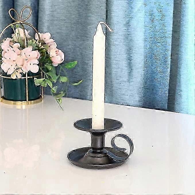 Candlestick Holders Black Candle Holder, Retro Iron Taper Candle Holder, Wrought Candlelight Stand, Candle Holders For Party Decorations(1pc, Black),z