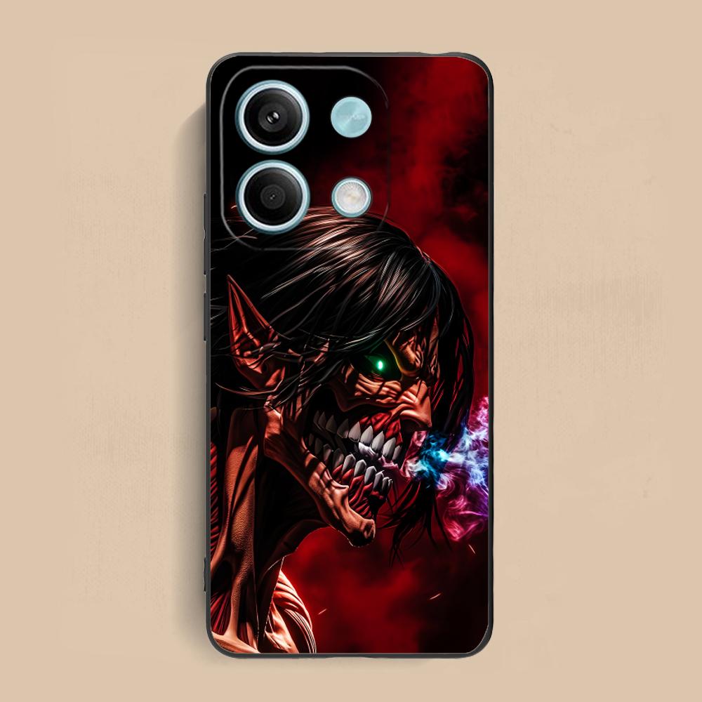 Матовый чехол из ТПУ для мобильного телефона AOT Eren Yeager для Xiaomi Redmi 15 14 13 12 A5 3 2 1 C Plus 4G 5G Цветная печать