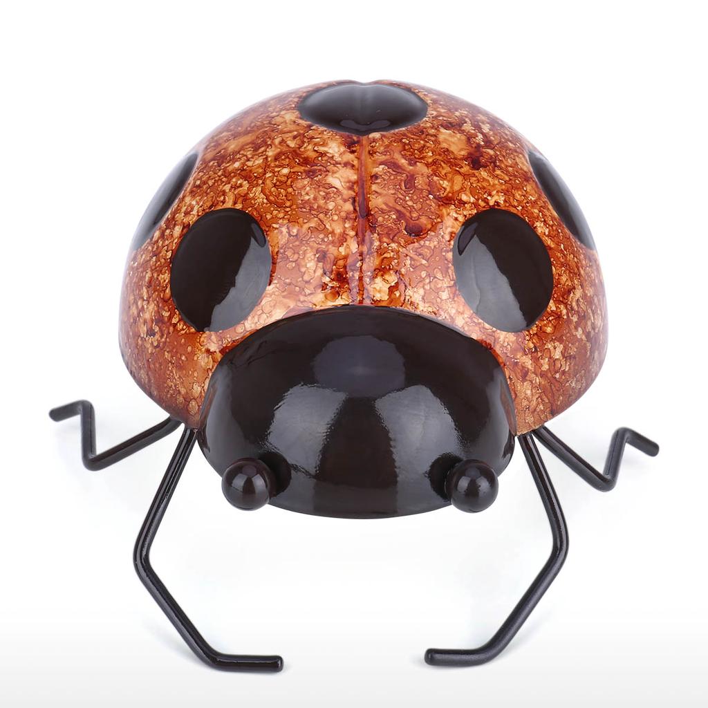 Tooarts Ladybug Wall Decoration Iron Cartoon Ladybug Fun Decoration Handicraft Garden or Children"s