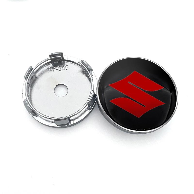 4pcs Car wheel hub emblem - Auto parts for vehicles for Suzuki Swift Jimny Grand Vitara SX4 Samurai Spacia Liana Car Accessories