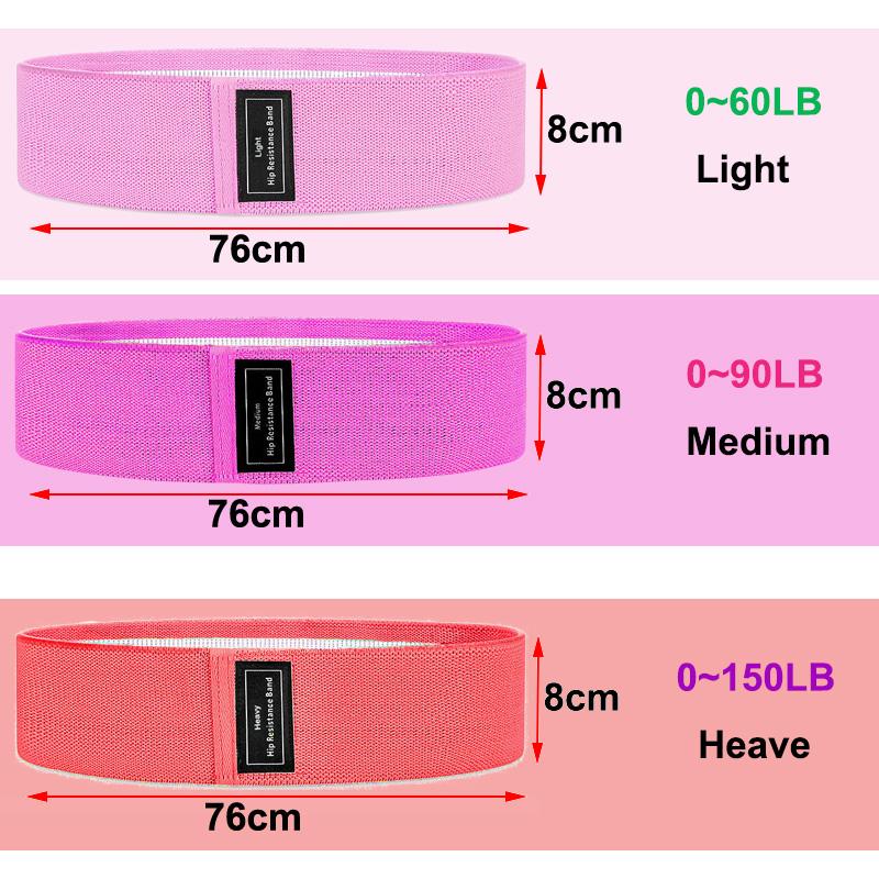 Coyoco Pull Strap Set Fabric Booty Bands Hip Circle Elastic Fitness Expander For Home Workouts Glute Legs Strength Training