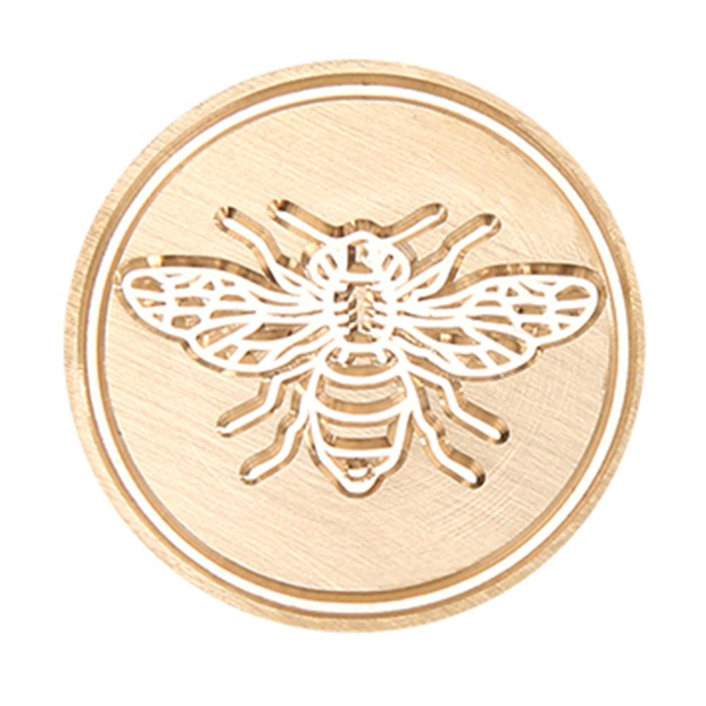 Gold-plated Brass Head Paint Seal Retro DIY Envelope Wax Seal Stamp Post Decor