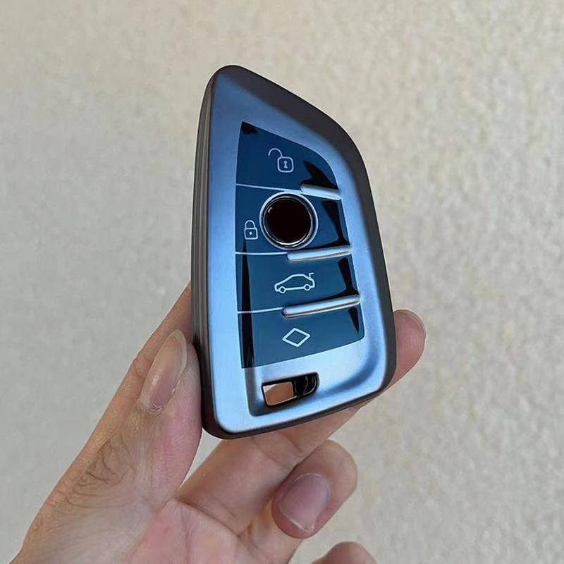 Grey Tpu Car Remote Key Case Cover Shell Fob For Bmw X1 X3 X5 X6 X7 1 3 5 6 7 Series G20 G30 G11 F15 F16 G01 G02 F48 Keyless