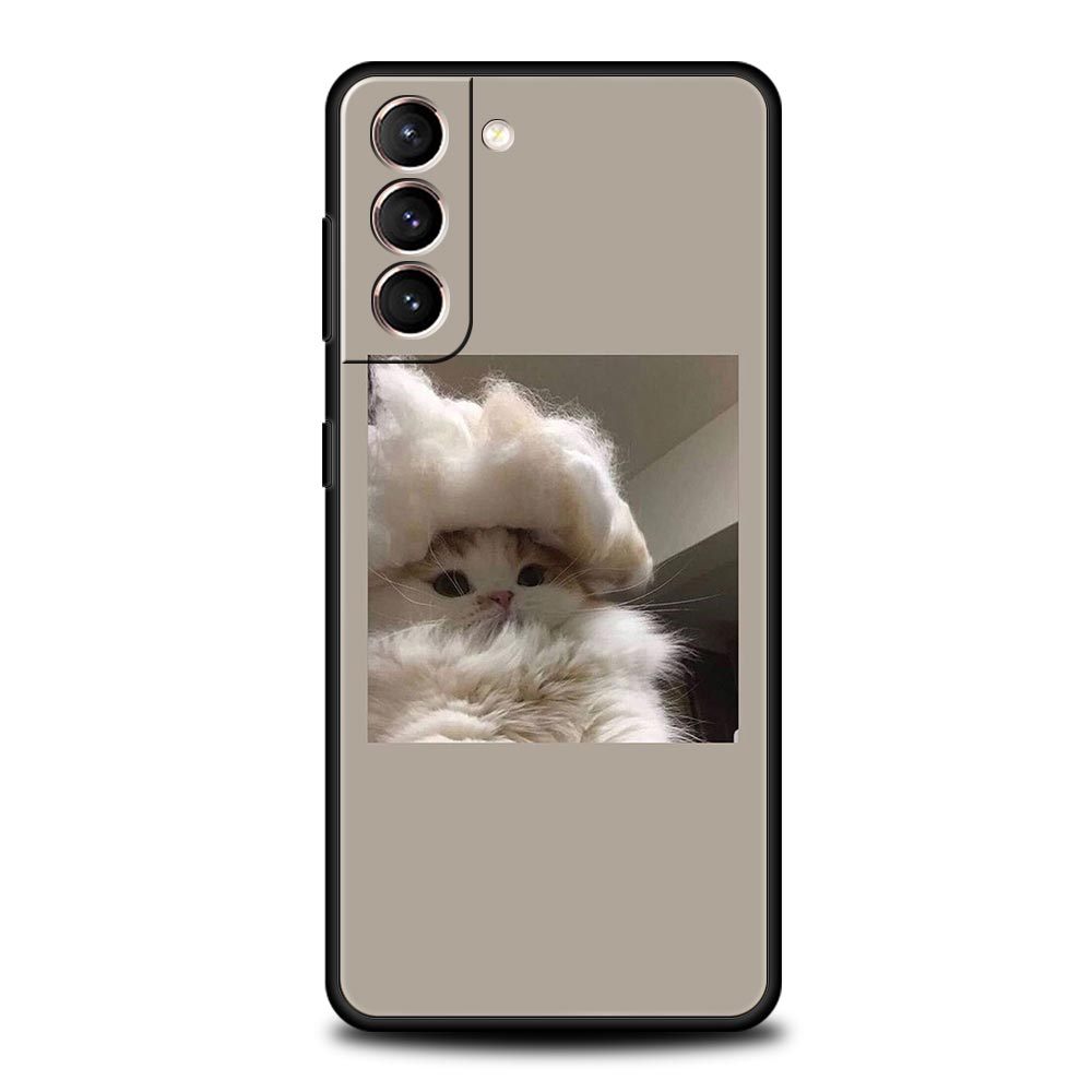 Cute Puppy Cat Phone Case For Samsung Galaxy S24 S23 S22 S20 Ultra S21 FE 5G S10 S9 Plus S10E Soft Silicone Cover