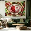 Custom Name SK Slavia Praha Printed Tapestry – Wall Hanging for Bedrooms, Dorms, and Home Decor