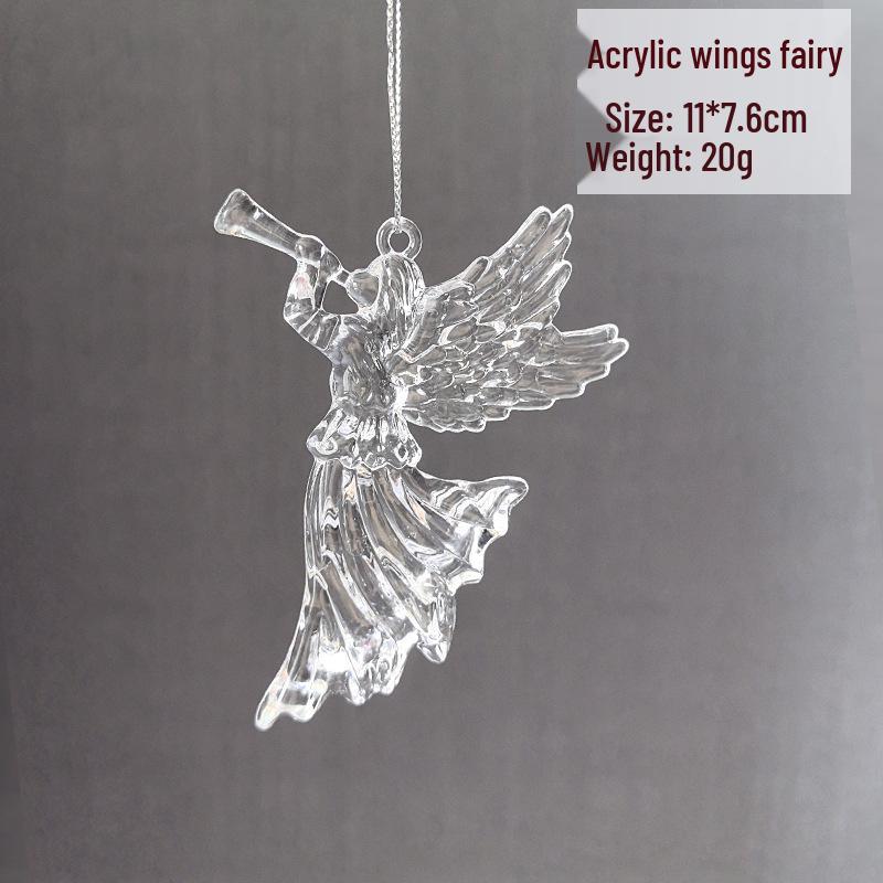 Снежинка Новогодняя елочная игрушка: Акриловая сосулька для праздничного украшения или свадебной инсталляции, прозрачно-белая