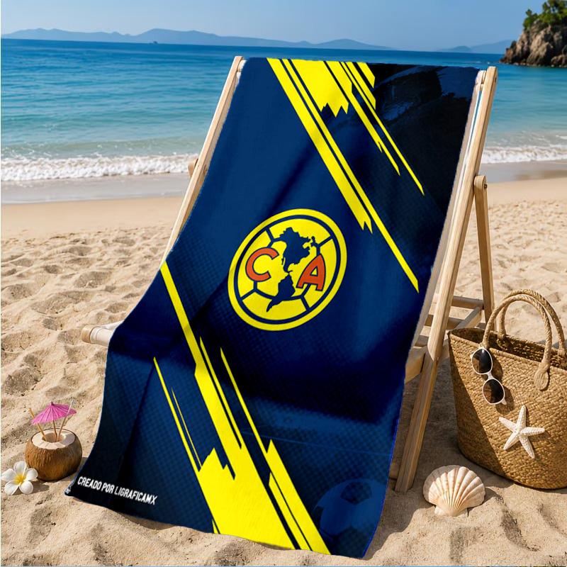Club America Emblem Beach Towel, Quick-drying, Easy to Care for, Suitable for Both Fitness and Beach Vacations,Sports Essential