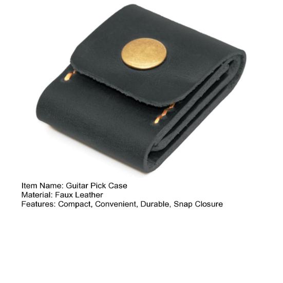 Чехол для медиатора на 3 слота, сумка-держатель медиатора, чехол из искусственной кожи для хранения медиатора с застежкой-кнопкой для любителей гитары