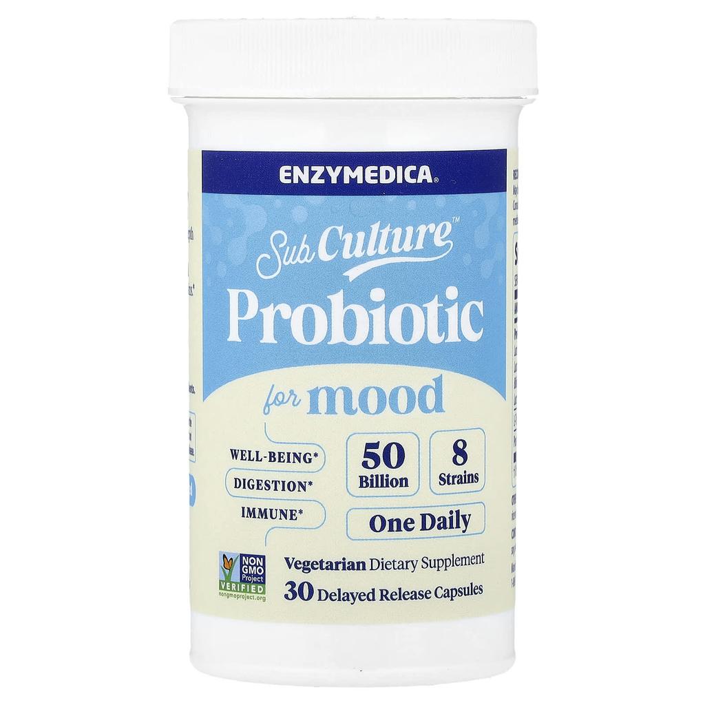 Enzymedica, SubCulature™ Probiotic for Mood, 30 Delayed-Release Capsules