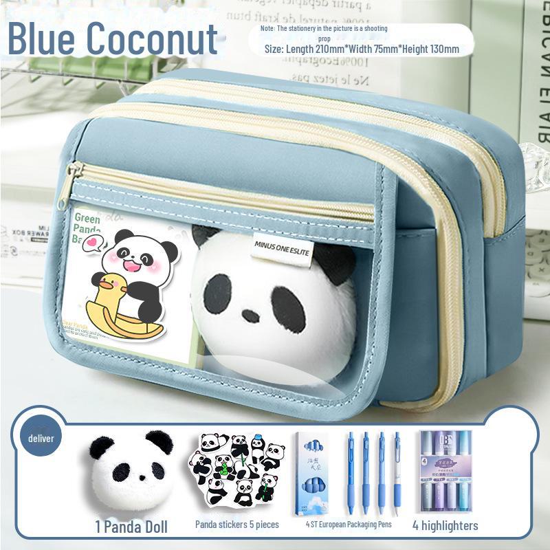 Пенал большой вместимости «Панда» 2024 года для девочек и мальчиков — подходит для учеников начальной и средней школы