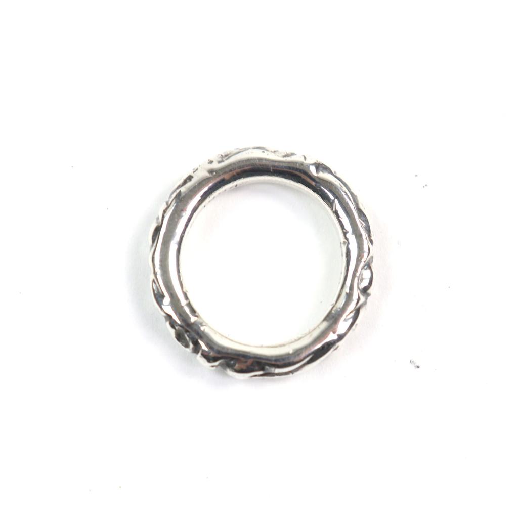 Great CHROME HEARTS Ring SCRL BAND scroll band ring Silver 925 men Used