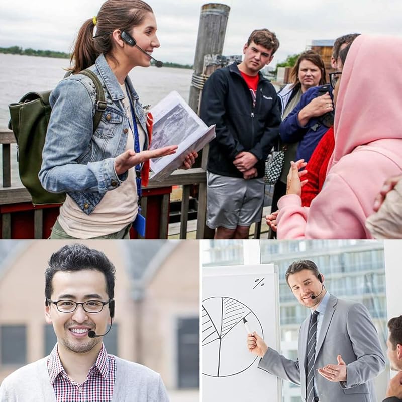 [Сертифицированный знак технического соответствия] Беспроводной микрофон Oulou беспроводной микрофон гарнитура микрофон UHF 50 м дальность передачи автоматическая пара