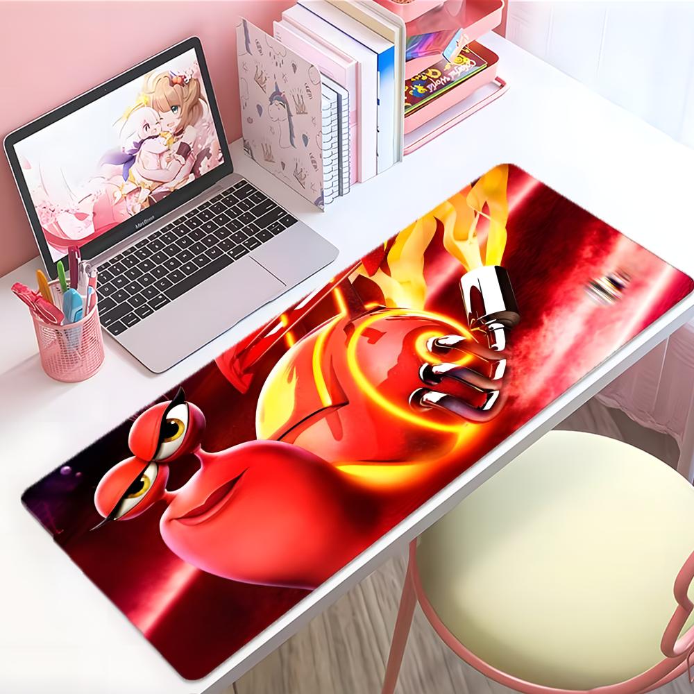 Fast Fun Cartoon TTurbo Fast Mouse Pad Large Thick Desk Pad Stitched Edges Gaming Mouse Mat For Pc